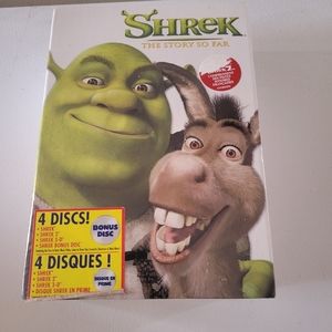 Shrek The Story so far 4 disc DVD combo